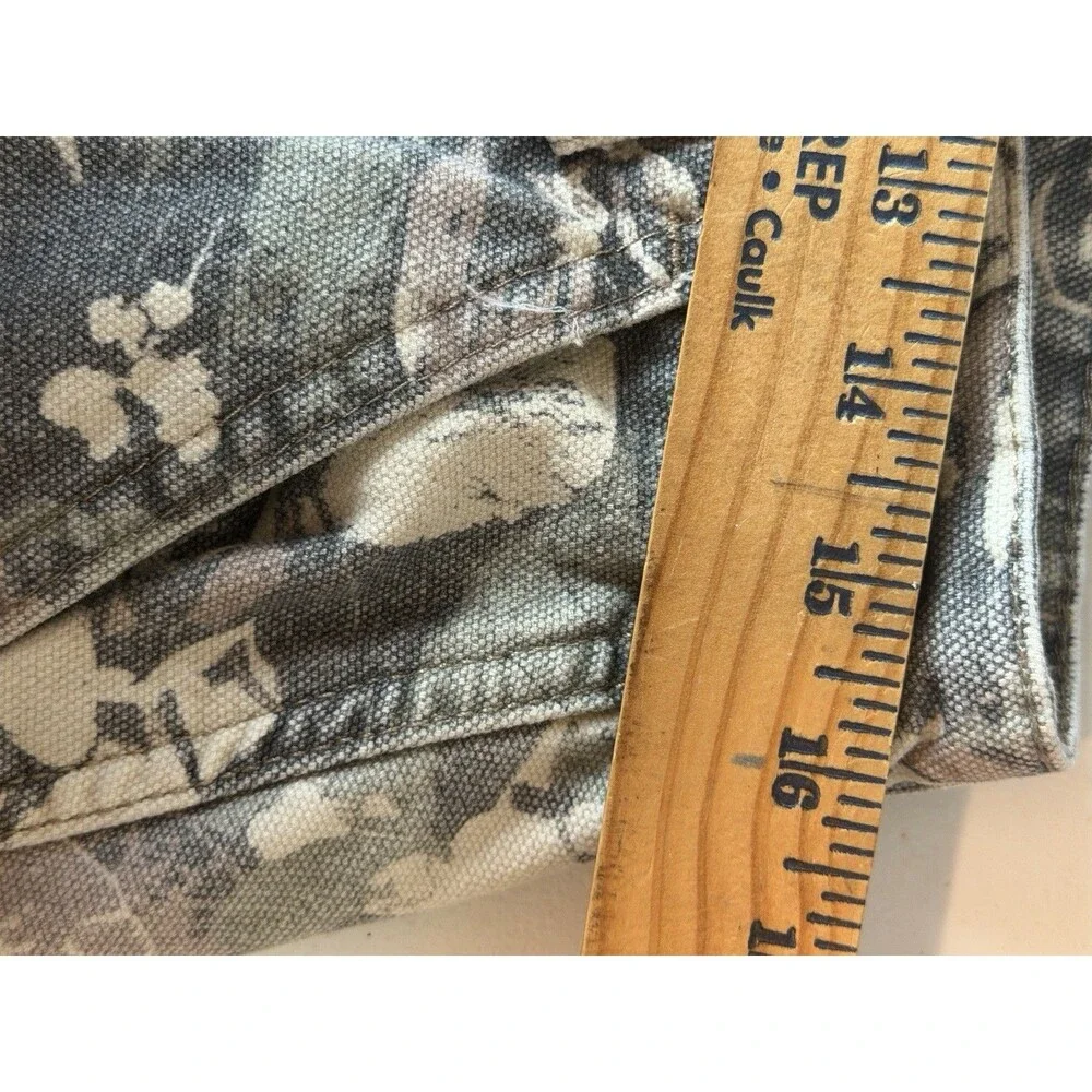 Zara Floral Camo Double Knee Pants Men 32x30 Cotton Canvas Utility Cargo
